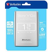 53071 HDD Store'n'Go 1TB Silver VERBATIM