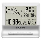 Meteostanice Hyundai WS 2266 průhledný displej, stříbrná