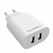 Nabíječka do sítě GoGEN ACH 206, 2x USB-A (24W) bílá