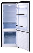 Retro lednice s mrazákem dole - černá - DOMO DO91706R