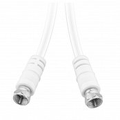Satelitní kabel GoGEN 5m, F konektory - bílý