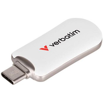 128GB USB Flash 3.2 G1 USB-C Wh VERBATIM