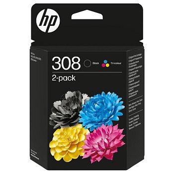 6L6S6UE 2-pack black/color ink No.308 HP
