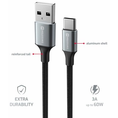 71521309 USB A /USB C 1,5M SWISSTEN