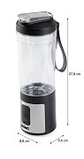 Aku smoothie mixér Blender-to-go 120W - černý - DOMO DO751BL