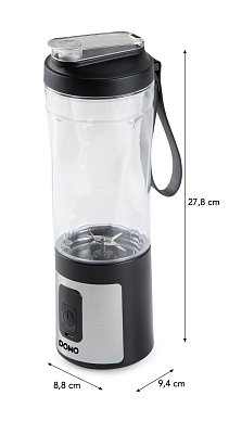 Aku smoothie mixér Blender-to-go 120W - černý - DOMO DO751BL