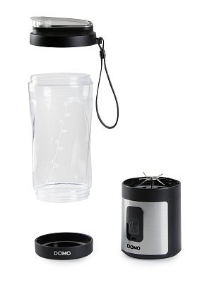 Aku smoothie mixér Blender-to-go 120W - černý - DOMO DO751BL