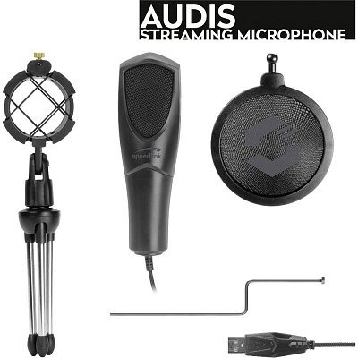 AUDIS Streaming Microphone Blk SPEEDLINK