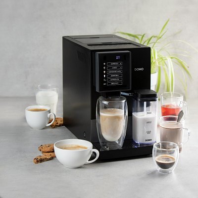 Automatický Espresso kávovar - černo šedý - DOMO DO744K