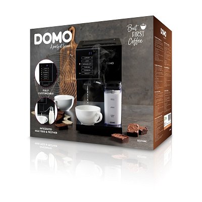 Automatický Espresso kávovar - černo šedý - DOMO DO744K