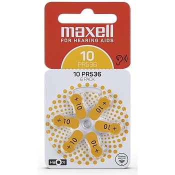 AZ10/PR536 ZINK AIR 6PK MAXELL