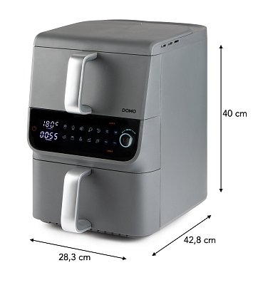 Dvojitá horkovzdušná fritéza 3,5+6,5 l - DOMO DO549FR