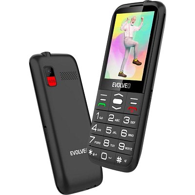EasyPhone XO s nab. stoj. černý EVOLVEO