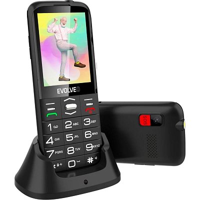 EasyPhone XO s nab. stoj. černý EVOLVEO