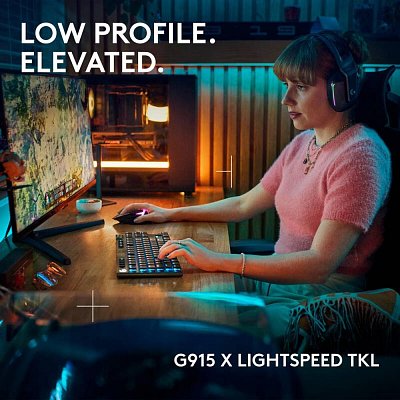 G915 X LIGHTSPEED TKL WRL GamKeyb BK LOG