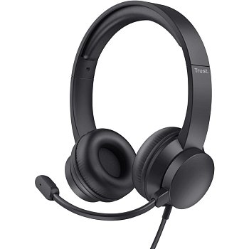 HS-201 wired headset Black TRUST
