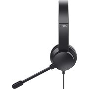 HS-201 wired headset Black TRUST