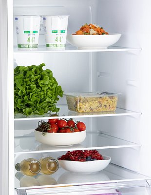 Lednice kombinovaná s mrazákem dole - stříbrná - DOMO DO91337C