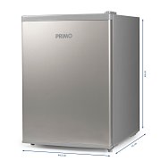 Lednice s mrazící přihrádkou - stříbrná - PRIMO PR154FR
