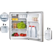 Lednice s mrazící přihrádkou - stříbrná - PRIMO PR154FR
