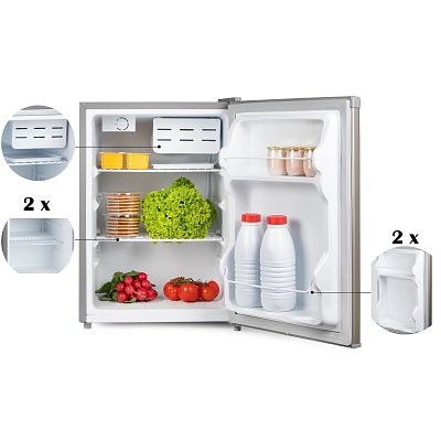 Lednice s mrazící přihrádkou - stříbrná - PRIMO PR154FR