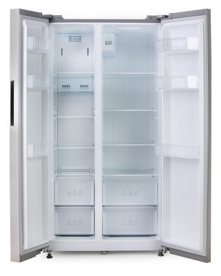 Dvoudveřová lednice s mrazákem - stříbrná - DOMO DO99506M