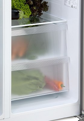 Dvoudveřová lednice s mrazákem - stříbrná - DOMO DO99506M