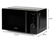 Mikrovlnná trouba - černá - 25 L - 900 W - DOMO DO22502