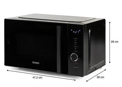 Mikrovlnná trouba - černá - 25 L - 900 W - DOMO DO22502