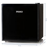 Mini lednice s mrazící přihrádkou - černá - E - PRIMO PR126FR