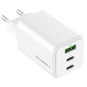Nabíječka do sítě GoGEN ACHPDQ365, 2x USB-C PD 65W + 20W, 1x USB-A 18W - bílá
