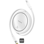 Navíjecí kabel USB-C/Lightn. 1m 20W bílý