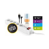 Přepěťová ochrana GoGEN TV STARTER KIT 1 - bílá