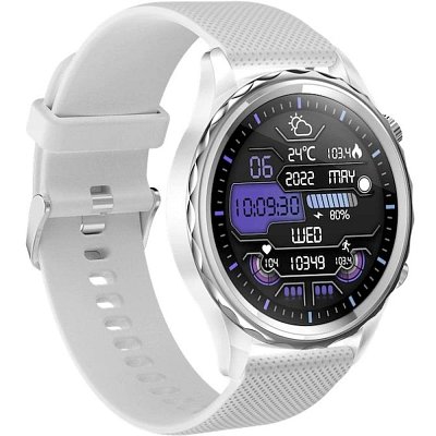 Queen HR + silver smart watch CARNEO