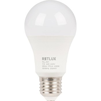 RLL 601 A60 E27 bulb 7W CW D RETLUX