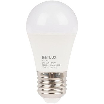 RLL 641 G45 E27 miniG 8W WW D RETLUX