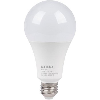 RLL 663 A80 E27 bulb 20W CW D RETLUX