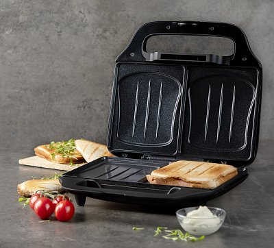 Sendvičovač na 2 XL sendviče - černý - DOMO DO9297C