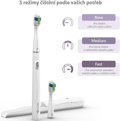 SLIM20 BÍLÁ SONICKÝ KARTÁČEK TRUELIFE