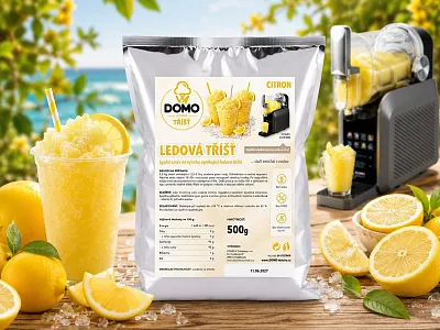 Směs na výrobu ledové tříště s citronovou příchutí - DV-LTCITRON