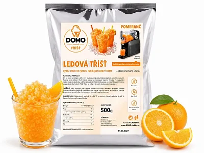 Směs na výrobu ledové tříště s pomerančovou příchutí - DV-LTPOMERANC