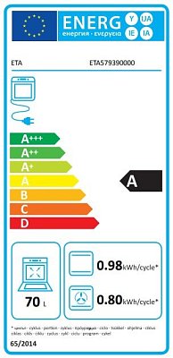 Sporák E50 ETA 579390000, sklokeramika