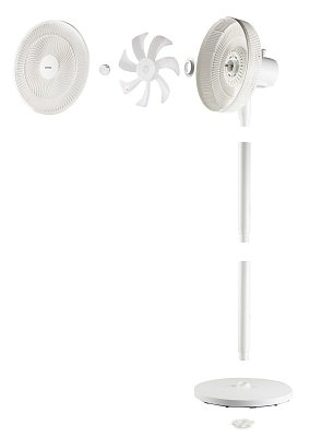Stojanový ventilátor 2v1 - bílý - DOMO DO8156