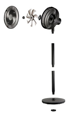 Stojanový ventilátor 2v1 - černý - DOMO DO8157
