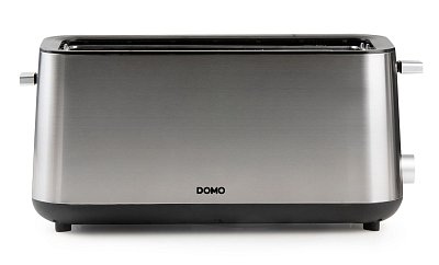 Topinkovač nerez s rozpékačem - 4 plátky - DOMO DO967T