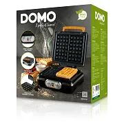 Vaflovač 4x7 s termostatem a časovačem - černý - DOMO DO9281W