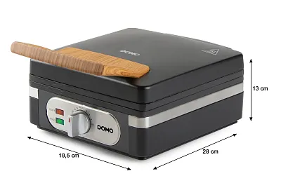 Vaflovač 4x7 s termostatem - černý - DOMO DO9275W