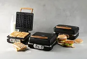 Vaflovač 4x7 s termostatem - černý - DOMO DO9275W