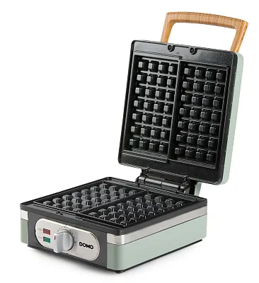Vaflovač 4x7 s termostatem - zelený - DOMO DO9273W