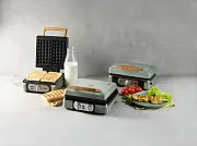 Vaflovač 4x7 s termostatem - zelený - DOMO DO9273W